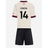 Maglie da calcio Liverpool Federico Chiesa #14 Seconda Maglia Bambino 2025-26 Manica Corta + Pantaloni corti)